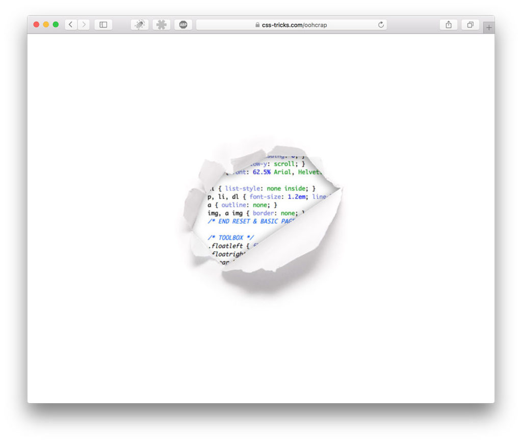 Error 404-page at css-tricks